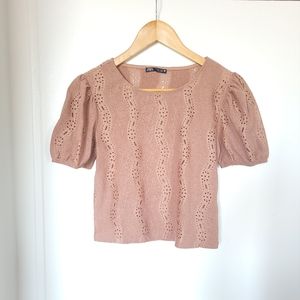 Zara Top with Puff Sleeve